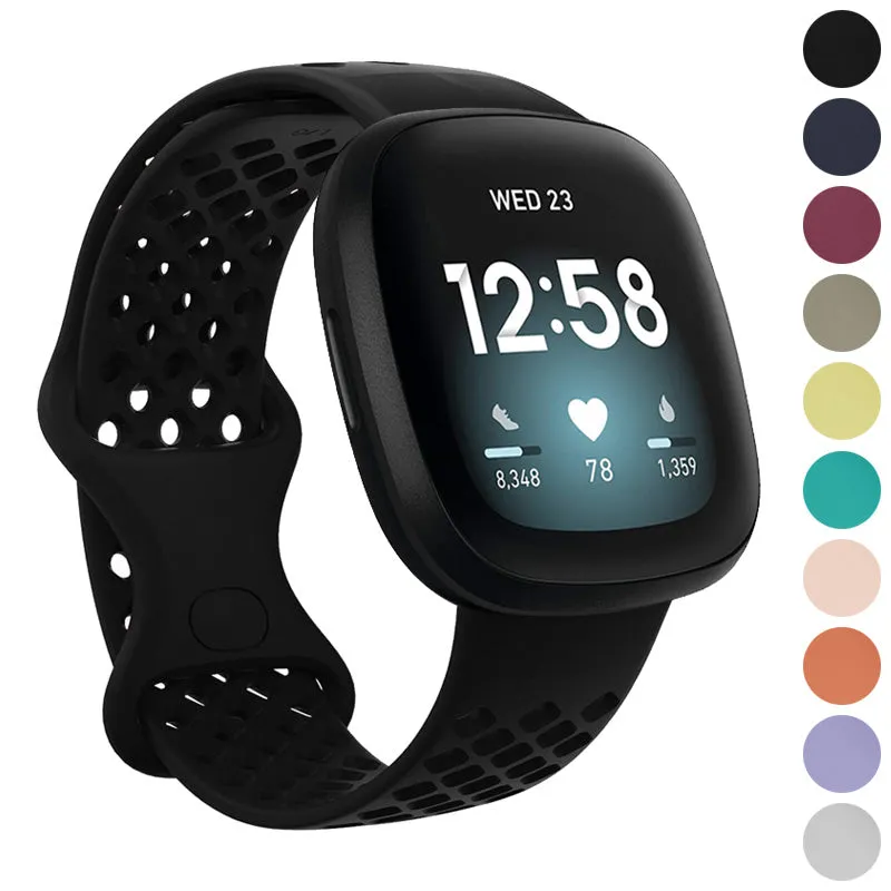 Perforated Rubber Infinity Band for Fitbit Versa 3