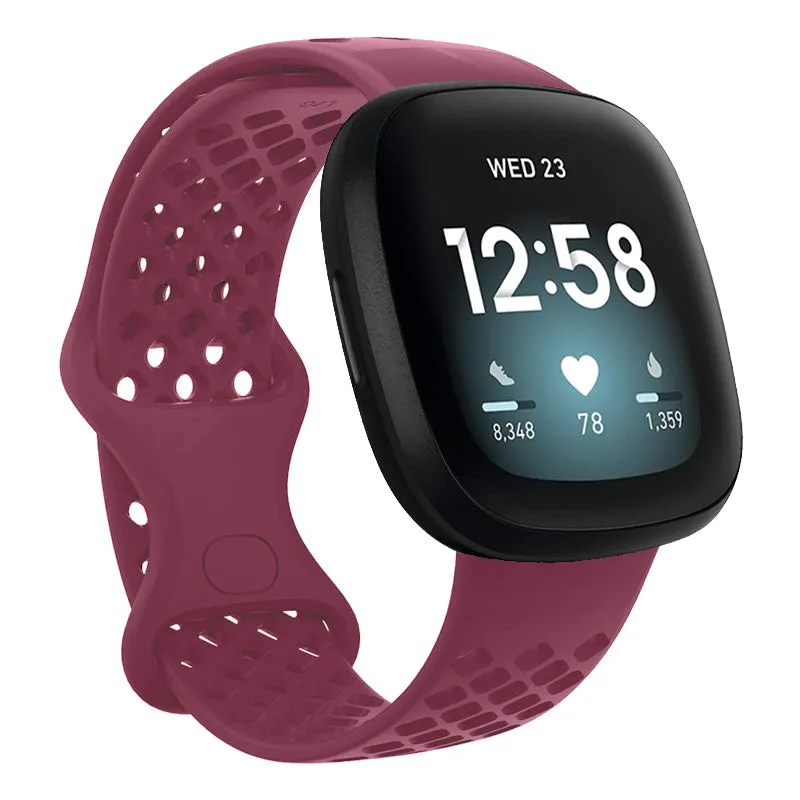 Perforated Rubber Infinity Band for Fitbit Versa 3