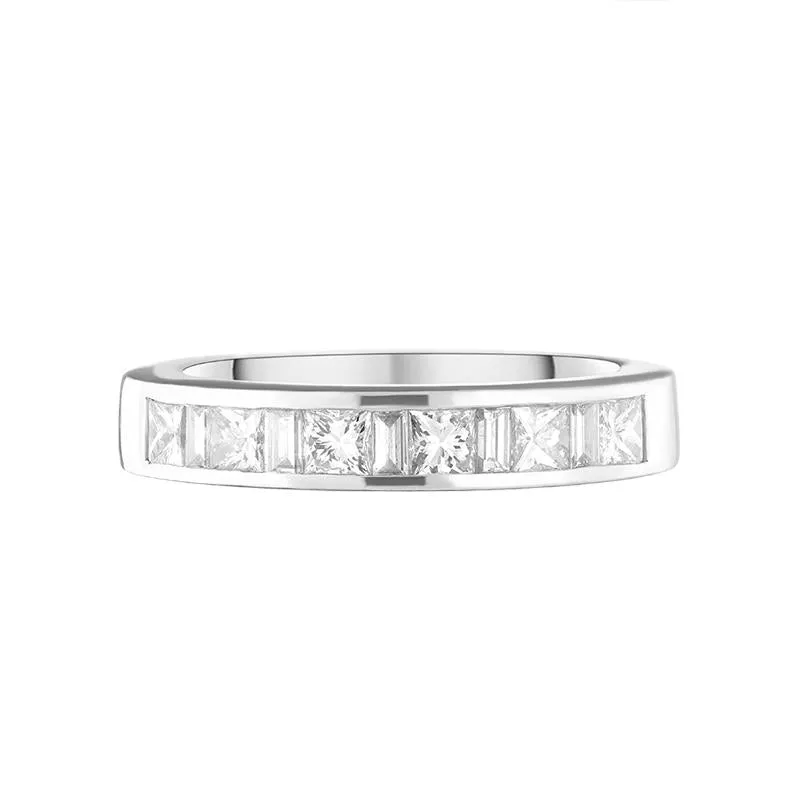 Platinum Princess Cut Diamond Princess Cut Channel Set Ring