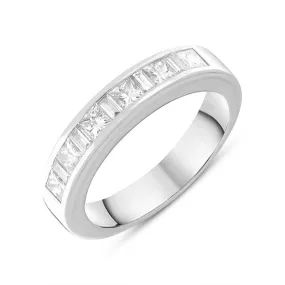 Platinum Princess Cut Diamond Princess Cut Channel Set Ring