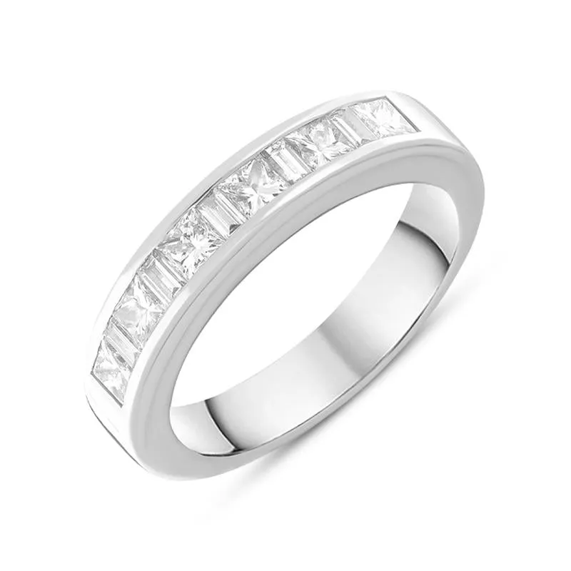 Platinum Princess Cut Diamond Princess Cut Channel Set Ring