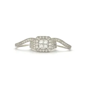 Princess & Round Diamond Three-Pieces Ring (14K)