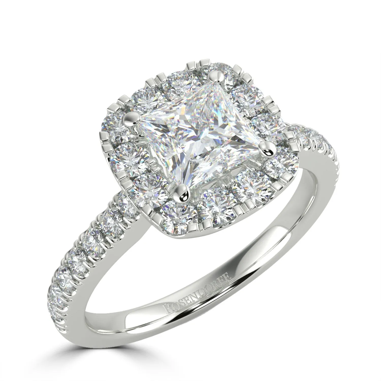 Princess Cut Diamond Cushion Halo