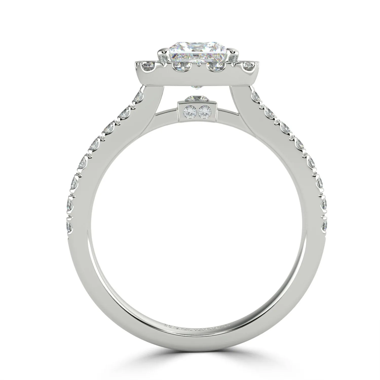 Princess Cut Diamond Cushion Halo