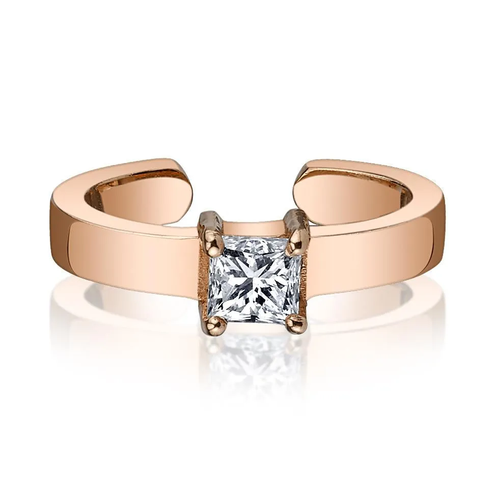PRINCESS CUT DIAMOND EAR CUFF