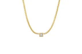 Princess Diamond Boxchain Necklace