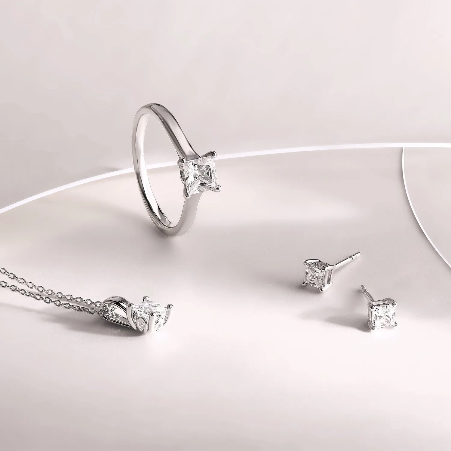 Princess Solitaire Studs