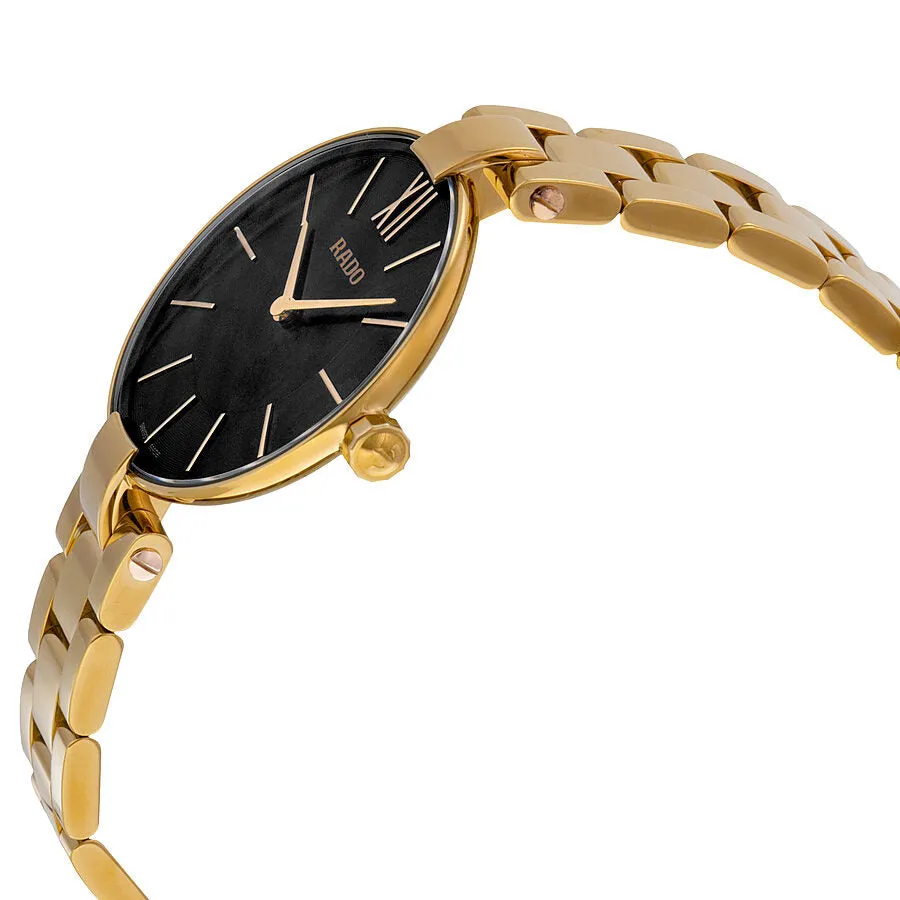 Rado Coupole Black Dial Rose Gold-plated Ladies Watch R22851163