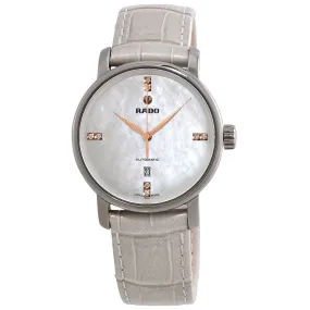 Rado Diamaster Automatic Diamond White Mother of Pearl Dial Ladies Watch R14026945