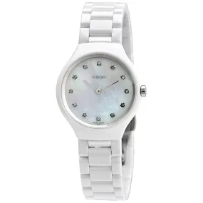 Rado True Thinline Mother of Pearl Diamond Dial Ladies Watch R27958912
