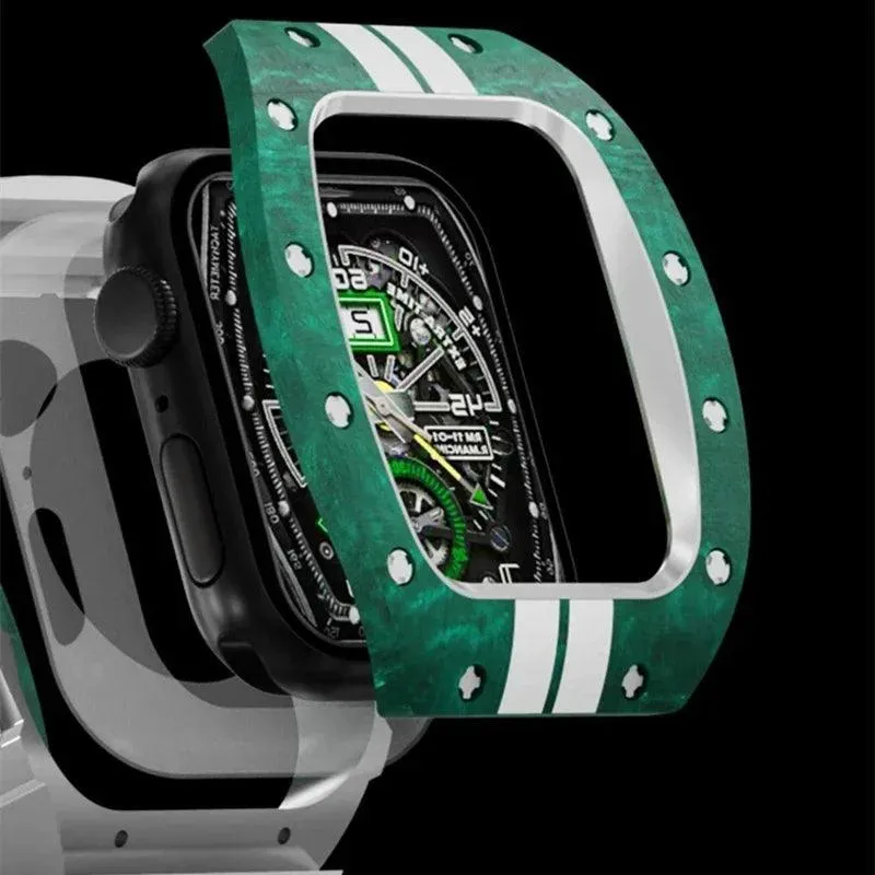 RMAL9045 Luxury Carbon Fiber Cases Modification Kit for Apple Watch