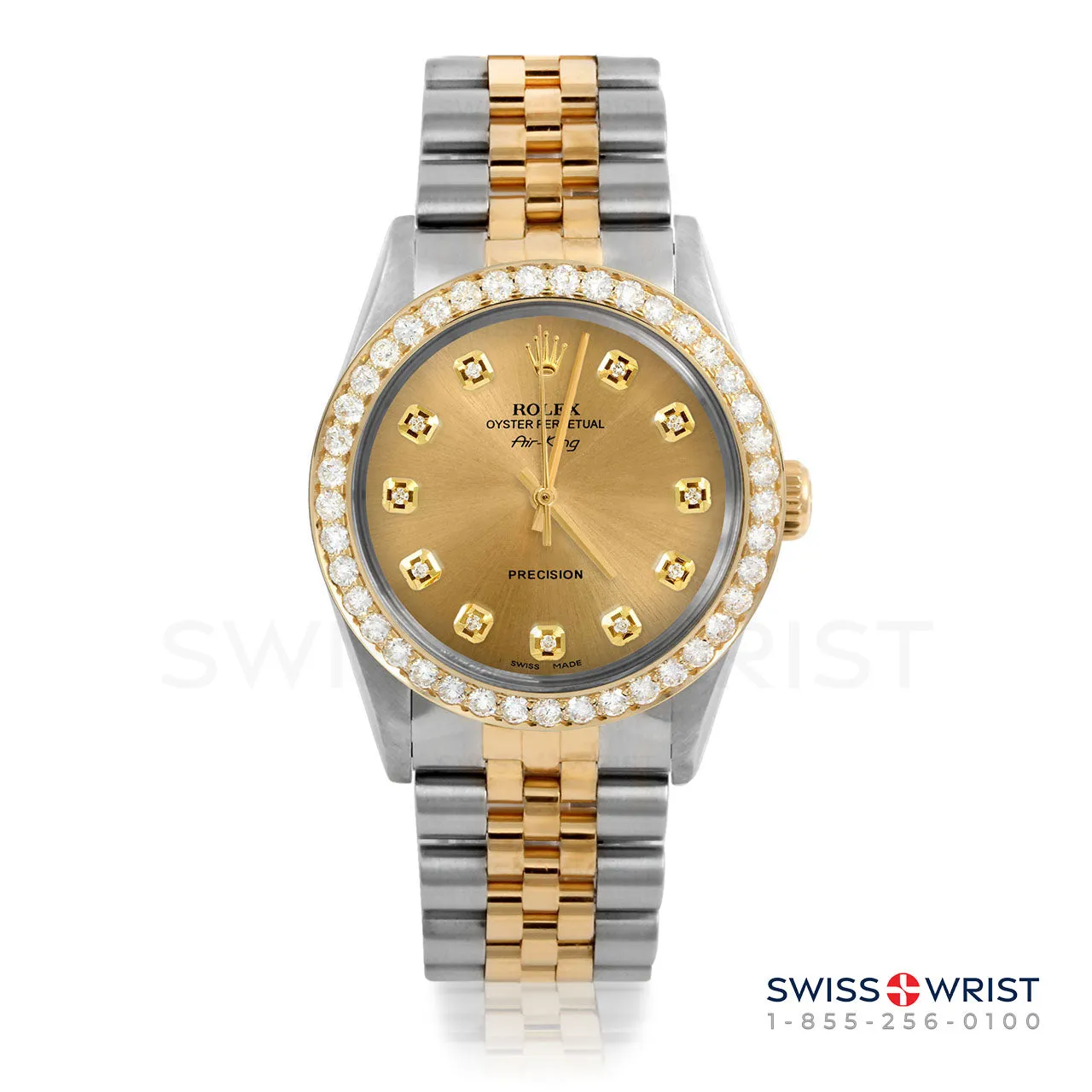Rolex Air King 34mm | 5500-TT-CHM-DIA-AM-2CT-JBL