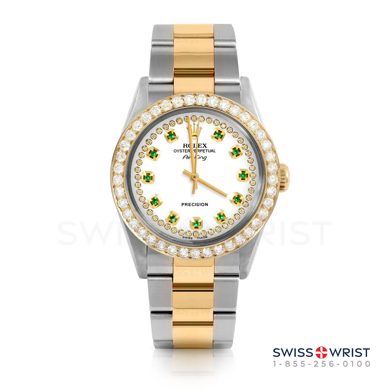 Rolex Air King 34mm | 5500-TT-WHT-STRE-2CT-OYS