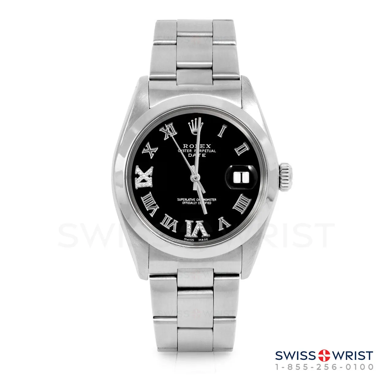Rolex Date 34mm | 1500-SS-BLK-RDR69-SMT-OYS