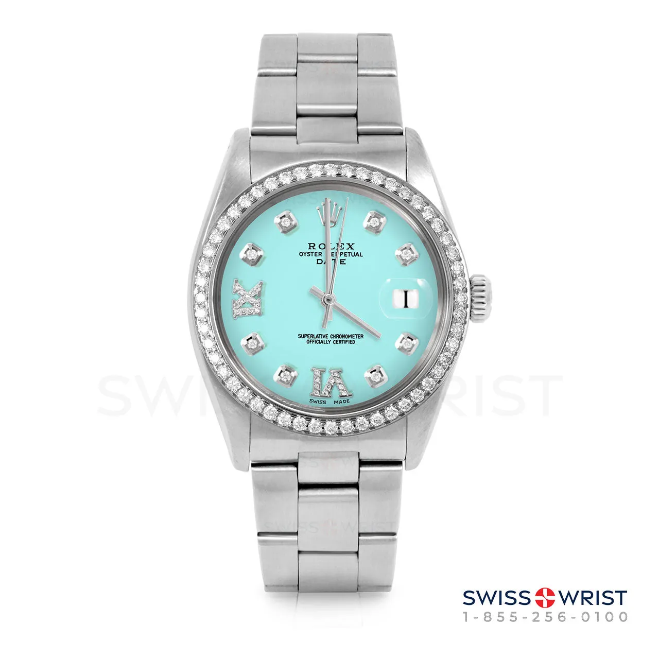 Rolex Date 34mm | 1500-SS-TRQ-8DR69-BDS-OYS