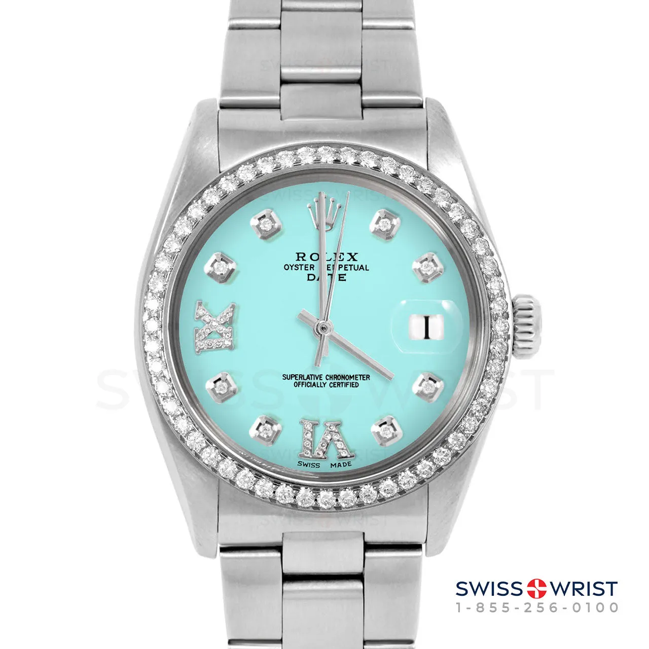 Rolex Date 34mm | 1500-SS-TRQ-8DR69-BDS-OYS