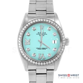 Rolex Date 34mm | 1500-SS-TRQ-8DR69-BDS-OYS