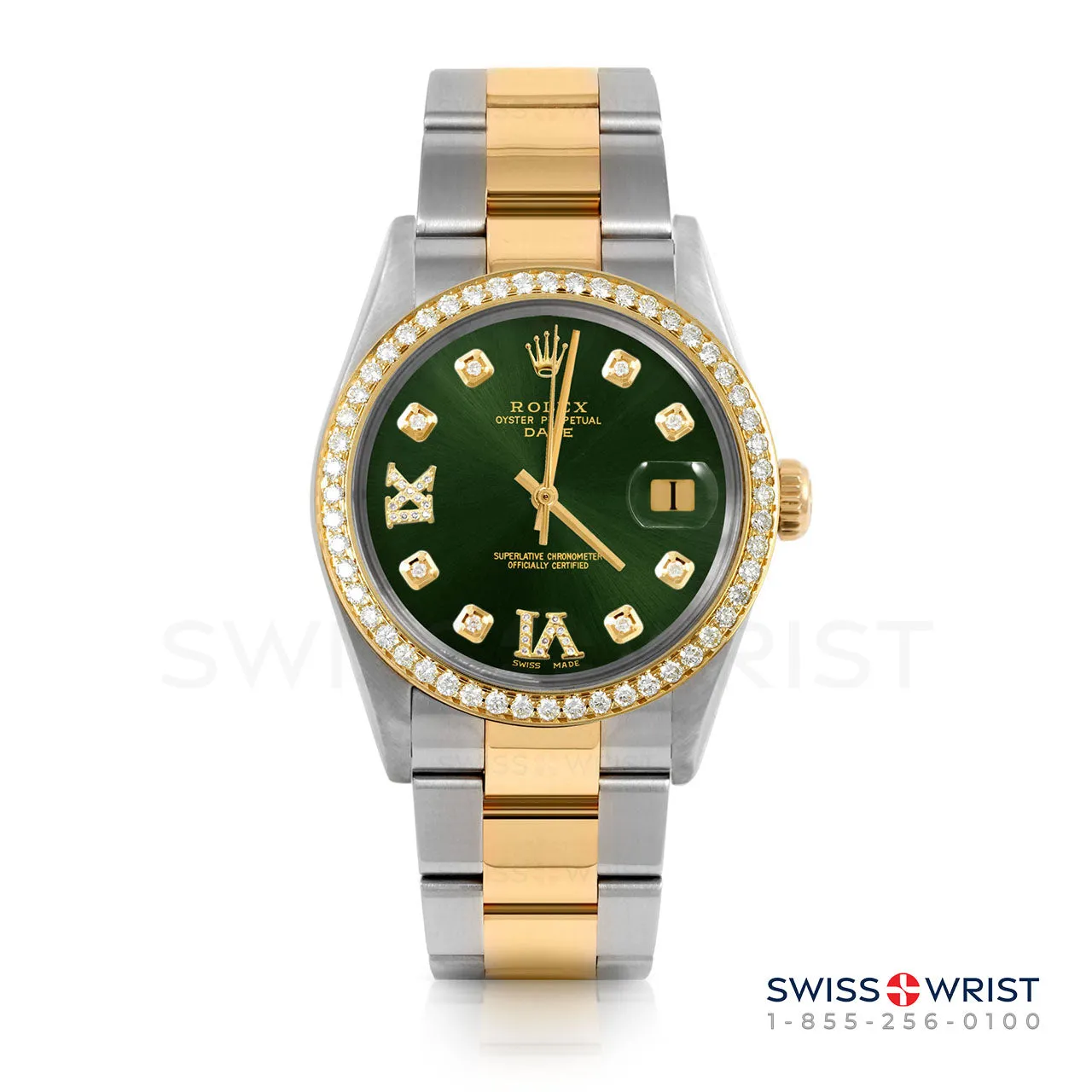 Rolex Date 34mm | 1500-TT-GRN-8DR69-BDS-OYS