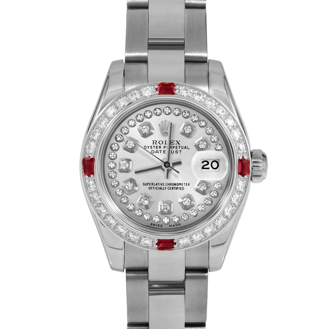 Rolex Datejust 26mm | 179174-SLV-STRD-4RBY-OYS