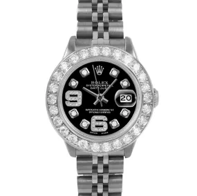 Rolex Datejust 26mm | 6917-SS-BLK-8DA69-2CT-JBL