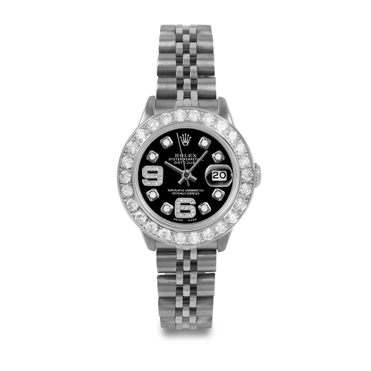 Rolex Datejust 26mm | 6917-SS-BLK-8DA69-2CT-JBL
