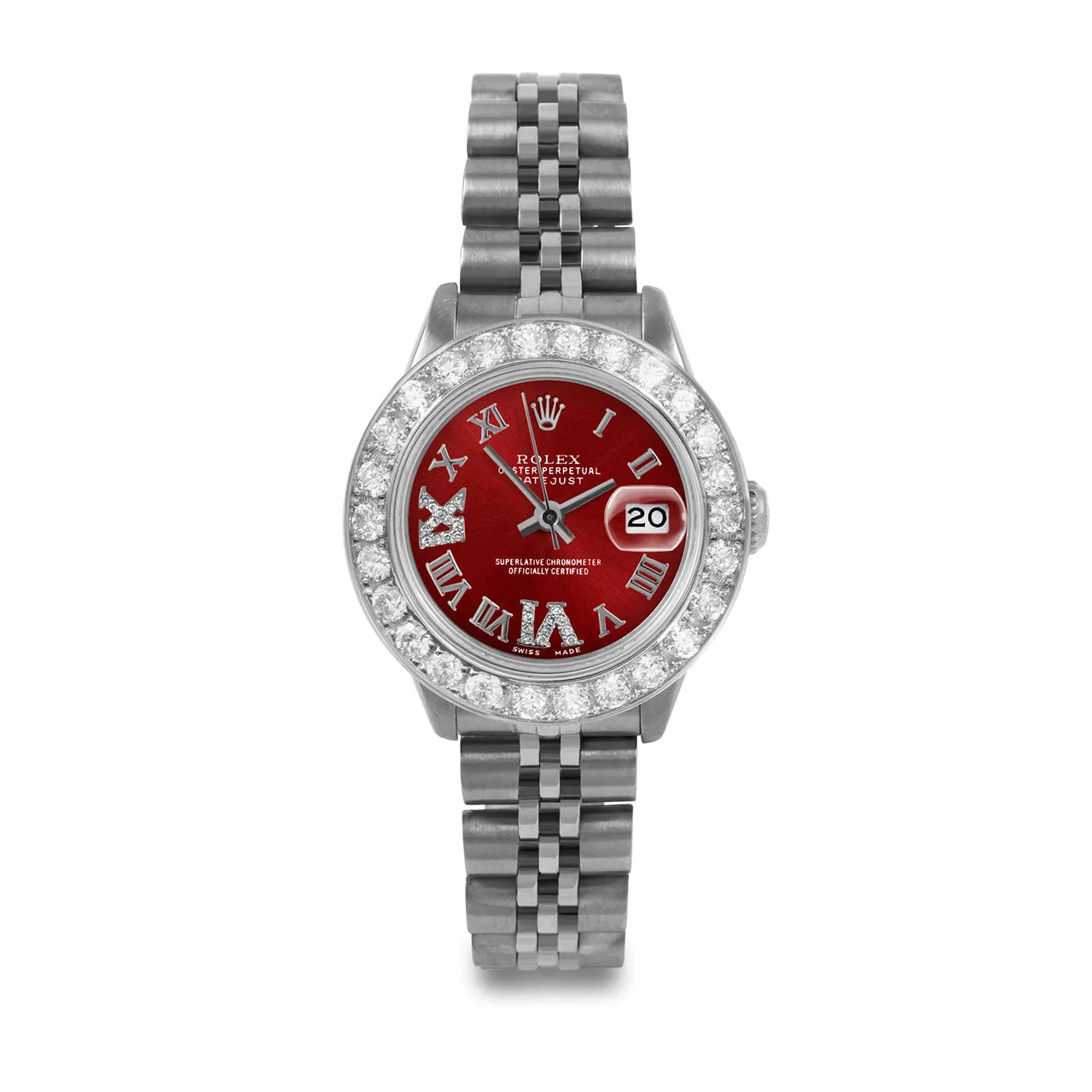Rolex Datejust 26mm | 6917-SS-RED-RDR69-2CT-JBL