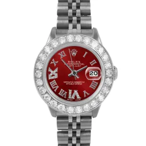 Rolex Datejust 26mm | 6917-SS-RED-RDR69-2CT-JBL
