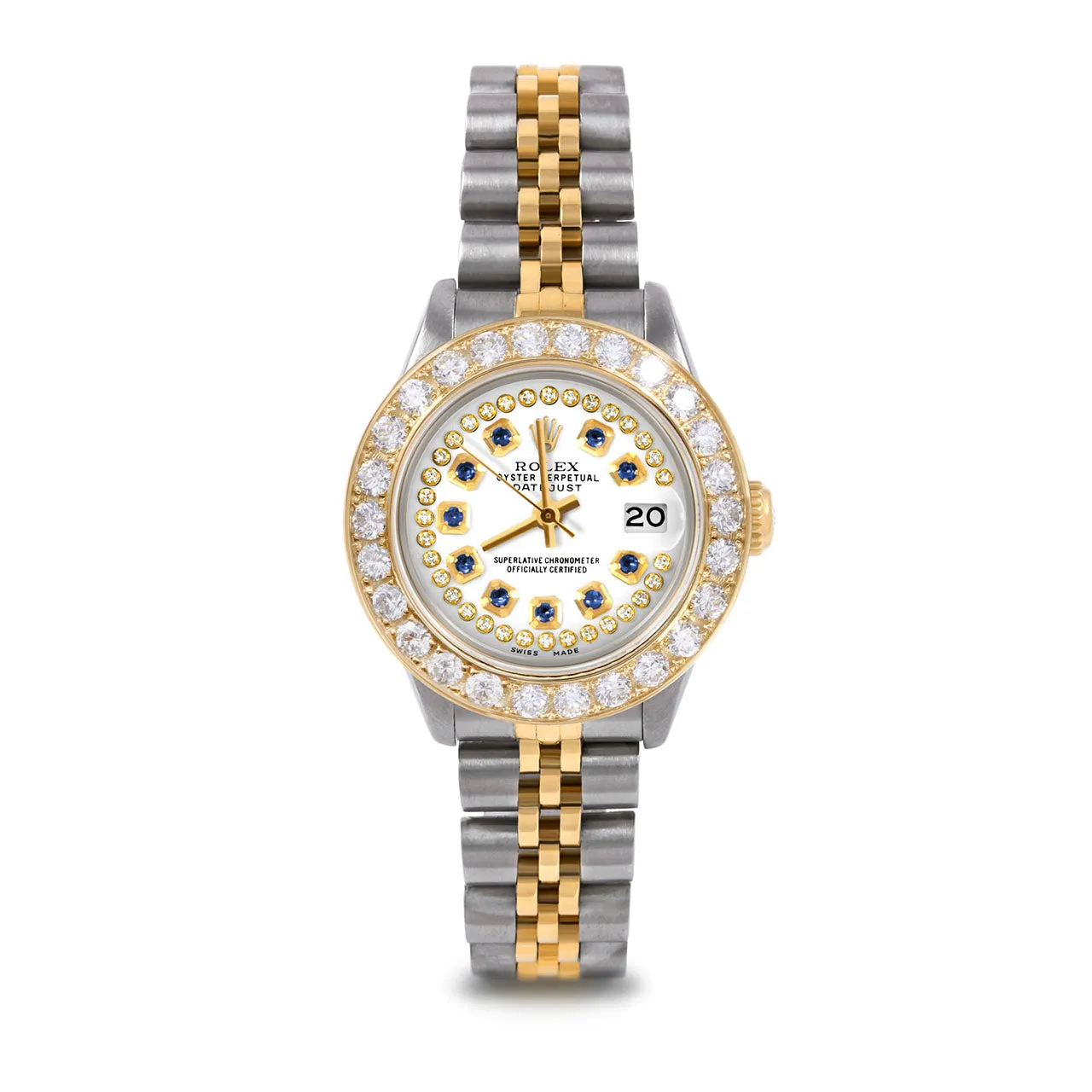 Rolex Datejust 26mm | 6917-TT-WHT-STRS-2CT-JBL