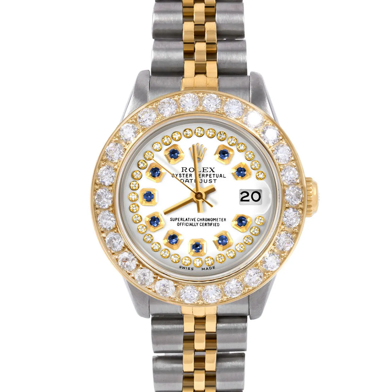 Rolex Datejust 26mm | 6917-TT-WHT-STRS-2CT-JBL