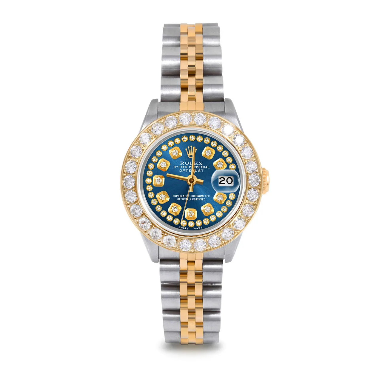 Rolex Datejust 26mm | 69173-BLU-STRD-2CT-JBL