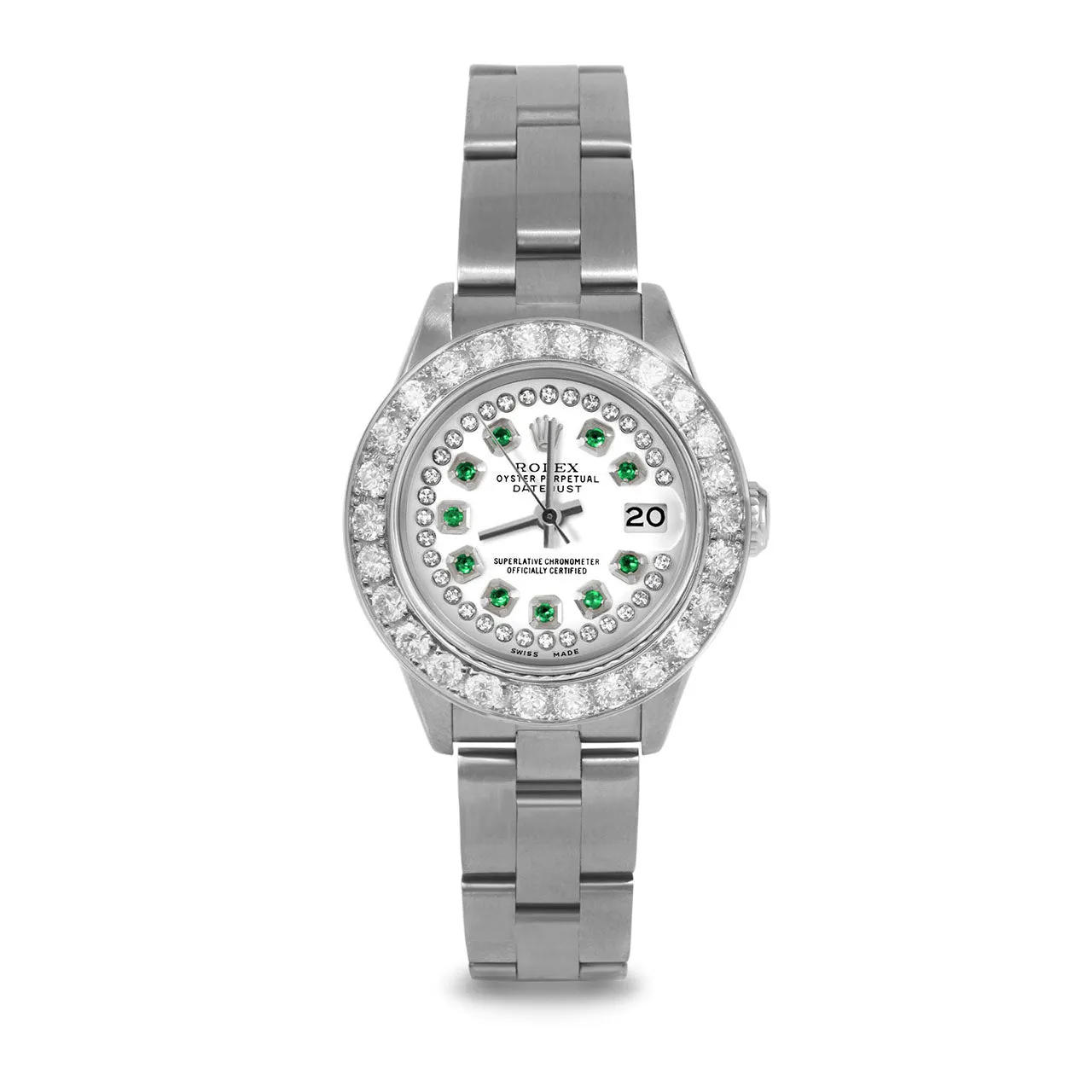 Rolex Datejust 26mm | 69174-WHT-STRE-2CT-OYS