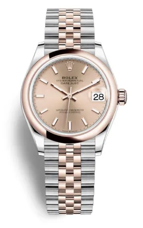Rolex Datejust 31 Rose Dial Automatic Ladies Steel and 18kt Everose Gold Jubilee Watch 278241PSJ
