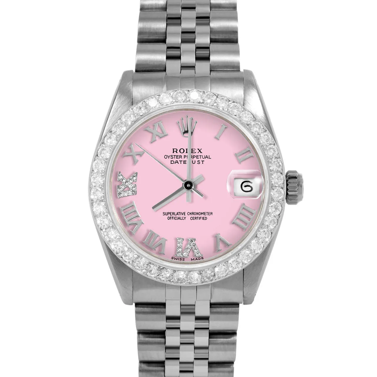 Rolex Datejust 31mm | 6827-SS-PNK-RDR69-2CT-JBL