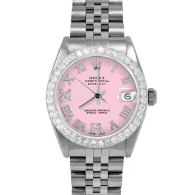 Rolex Datejust 31mm | 6827-SS-PNK-RDR69-2CT-JBL