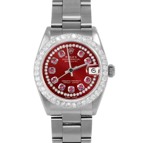 Rolex Datejust 31mm | 6827-SS-RED-STRR-2CT-OYS