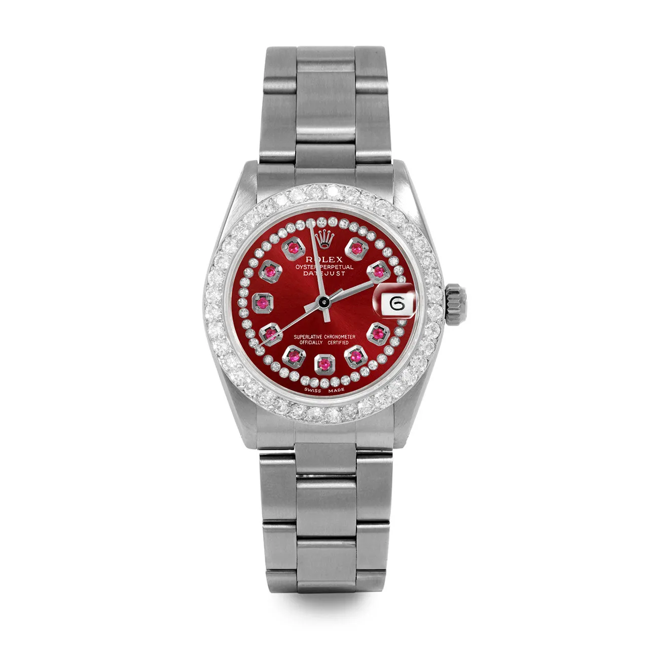 Rolex Datejust 31mm | 6827-SS-RED-STRR-2CT-OYS