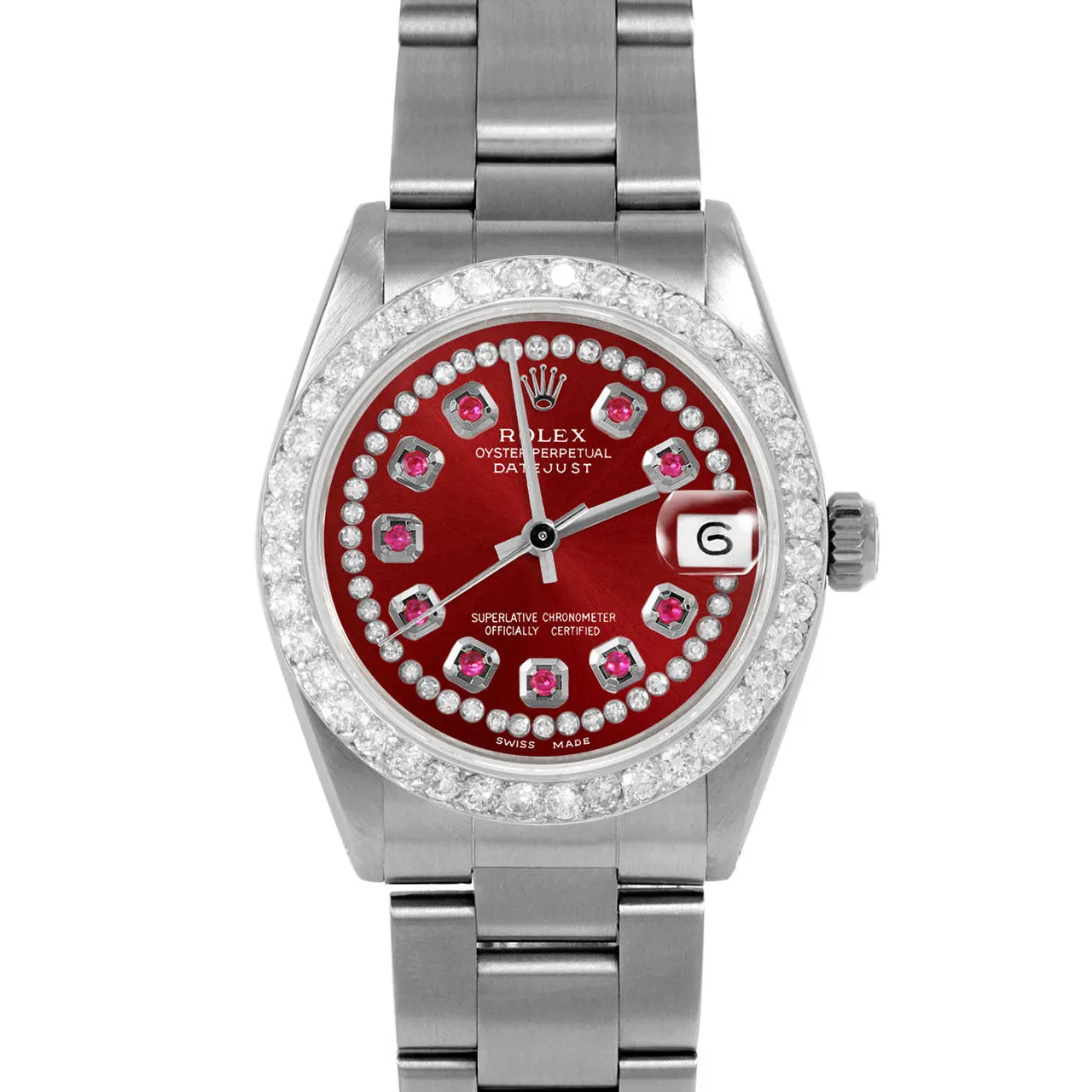 Rolex Datejust 31mm | 6827-SS-RED-STRR-2CT-OYS