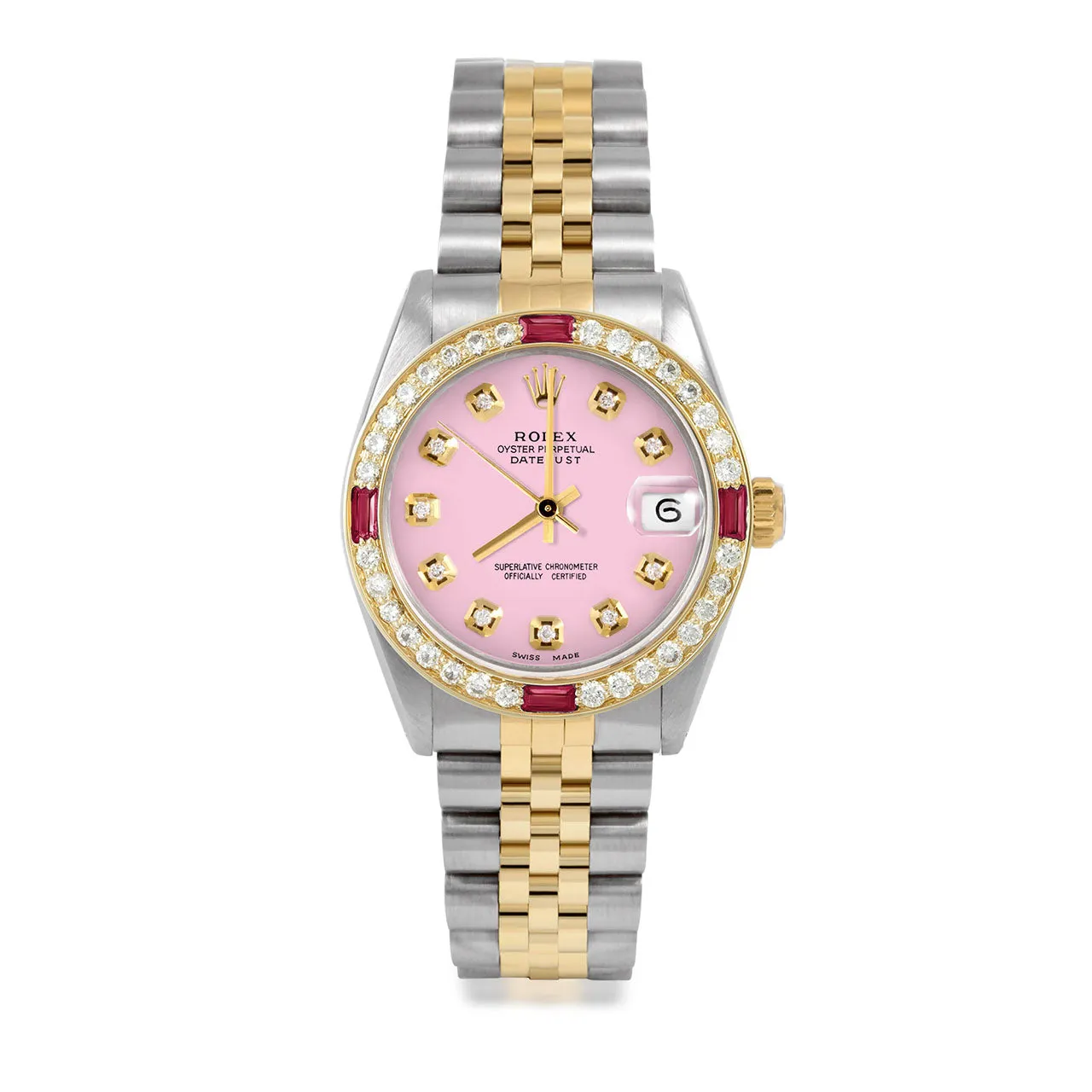Rolex Datejust 31mm | 6827-TT-PNK-DIA-AM-4RBY-JBL