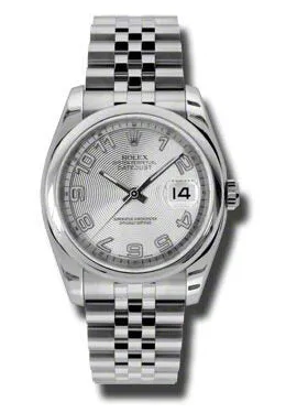 Rolex Datejust 36 Silver Concentric Dircle Dial Stainless Steel Jubilee Bracelet Automatic Men's Watch 116200SCAJ