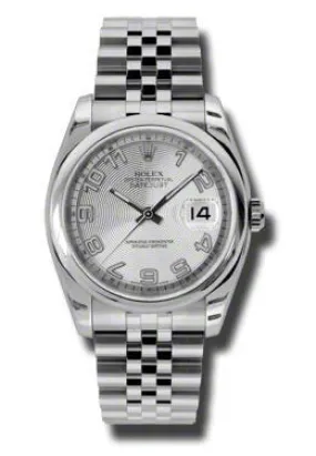Rolex Datejust 36 Silver Concentric Dircle Dial Stainless Steel Jubilee Bracelet Automatic Men's Watch 116200SCAJ