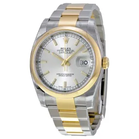 Rolex Datejust 36 Silver Dial Stainless Steel and 18K Yellow Gold Oyster Bracelet Automatic Men's Watch 116203SSO