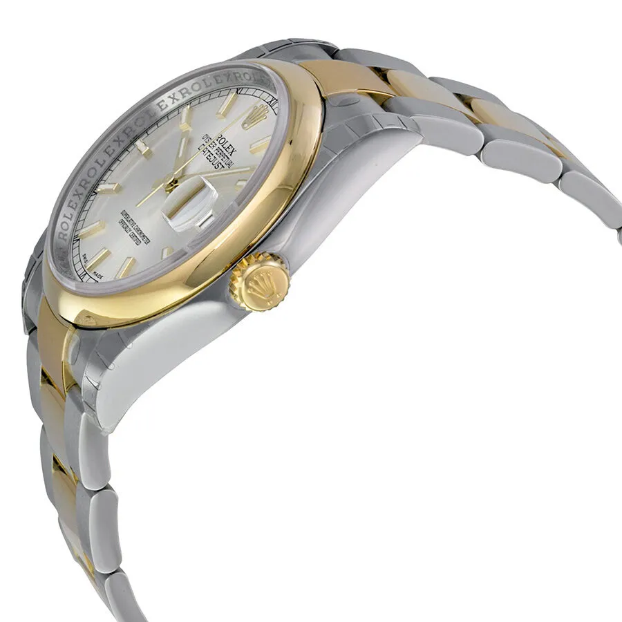 Rolex Datejust 36 Silver Dial Stainless Steel and 18K Yellow Gold Oyster Bracelet Automatic Men's Watch 116203SSO