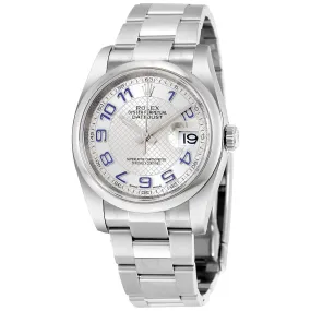 Rolex Datejust 36 Silver Dial Stainless Steel Oyster Bracelet Automatic Men's Watch 116200SBLAO
