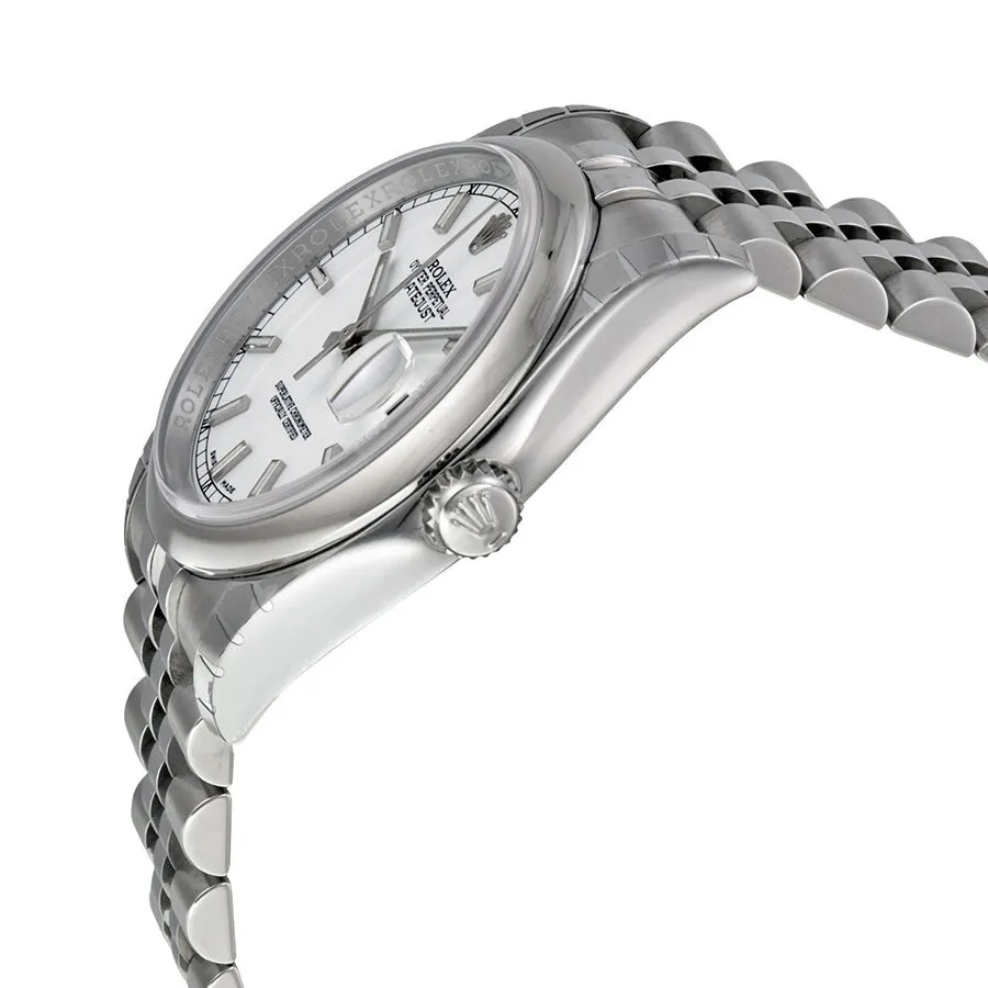 Rolex Datejust 36 White Dial Stainless Steel Jubilee Bracelet Automatic Men's Watch 116200WSJ