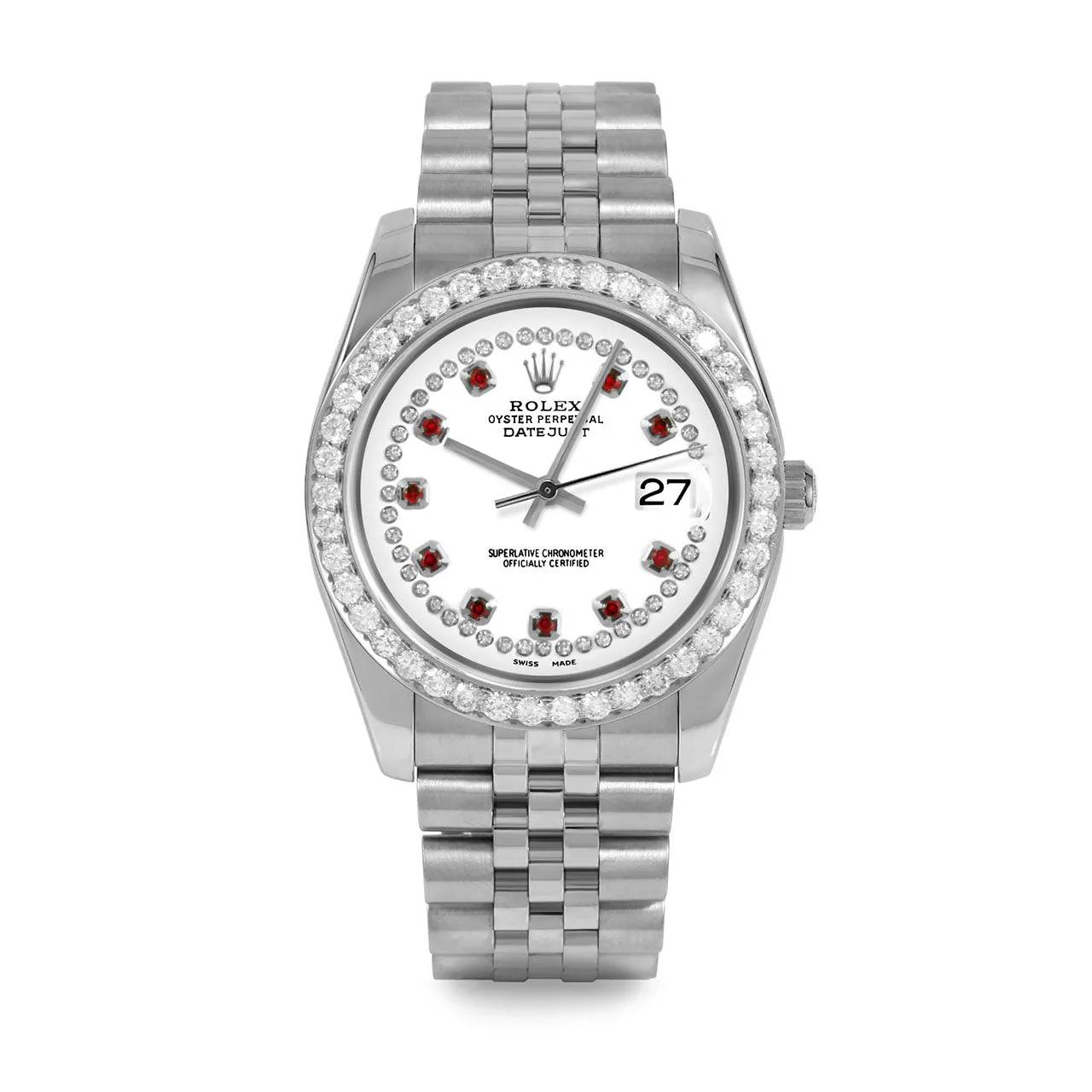Rolex Datejust 36mm | 116234-WHT-STRR-25CT-JBL