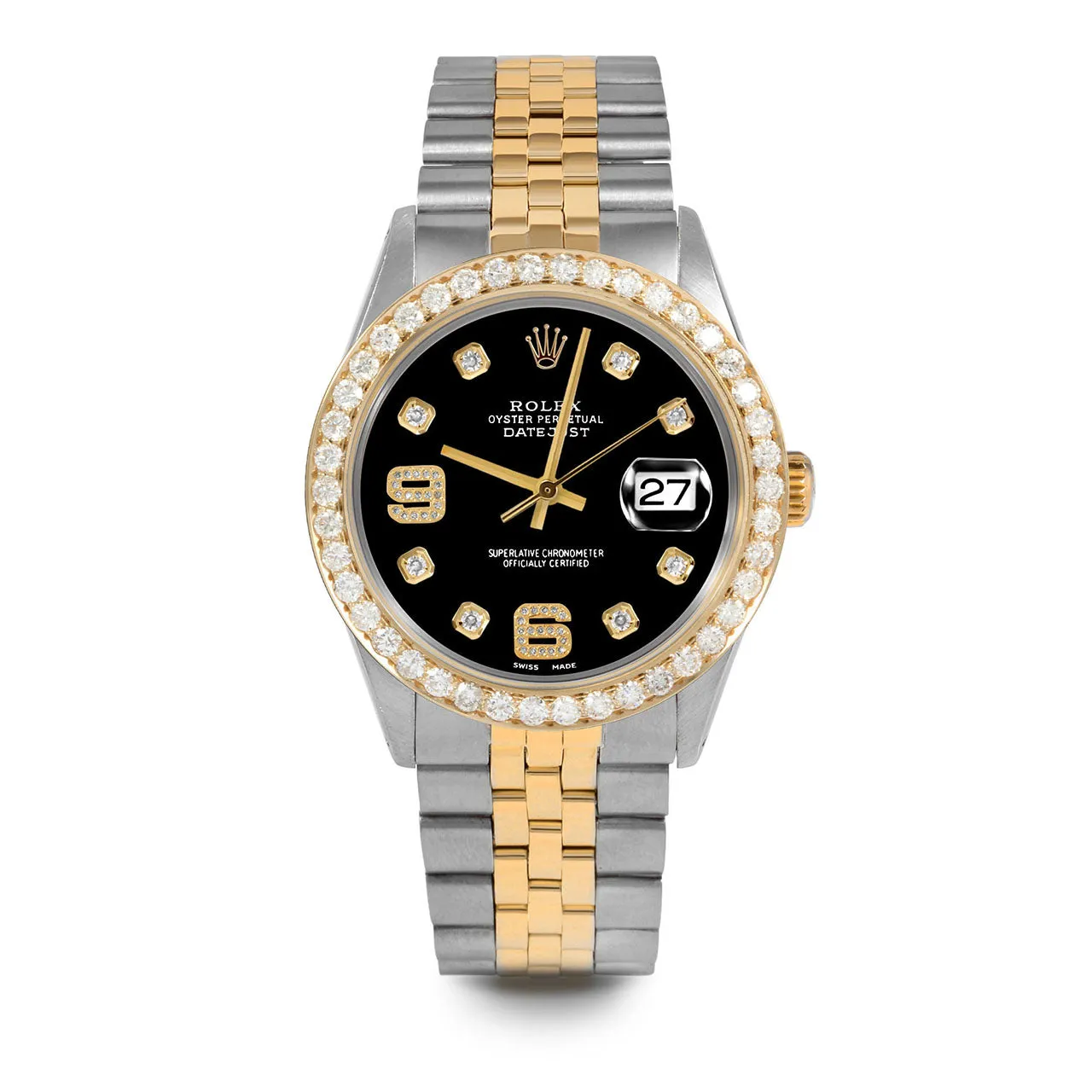 Rolex Datejust 36mm | 1601-TT-BLK-8DA69-25CT-JBL