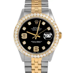 Rolex Datejust 36mm | 1601-TT-BLK-8DA69-25CT-JBL