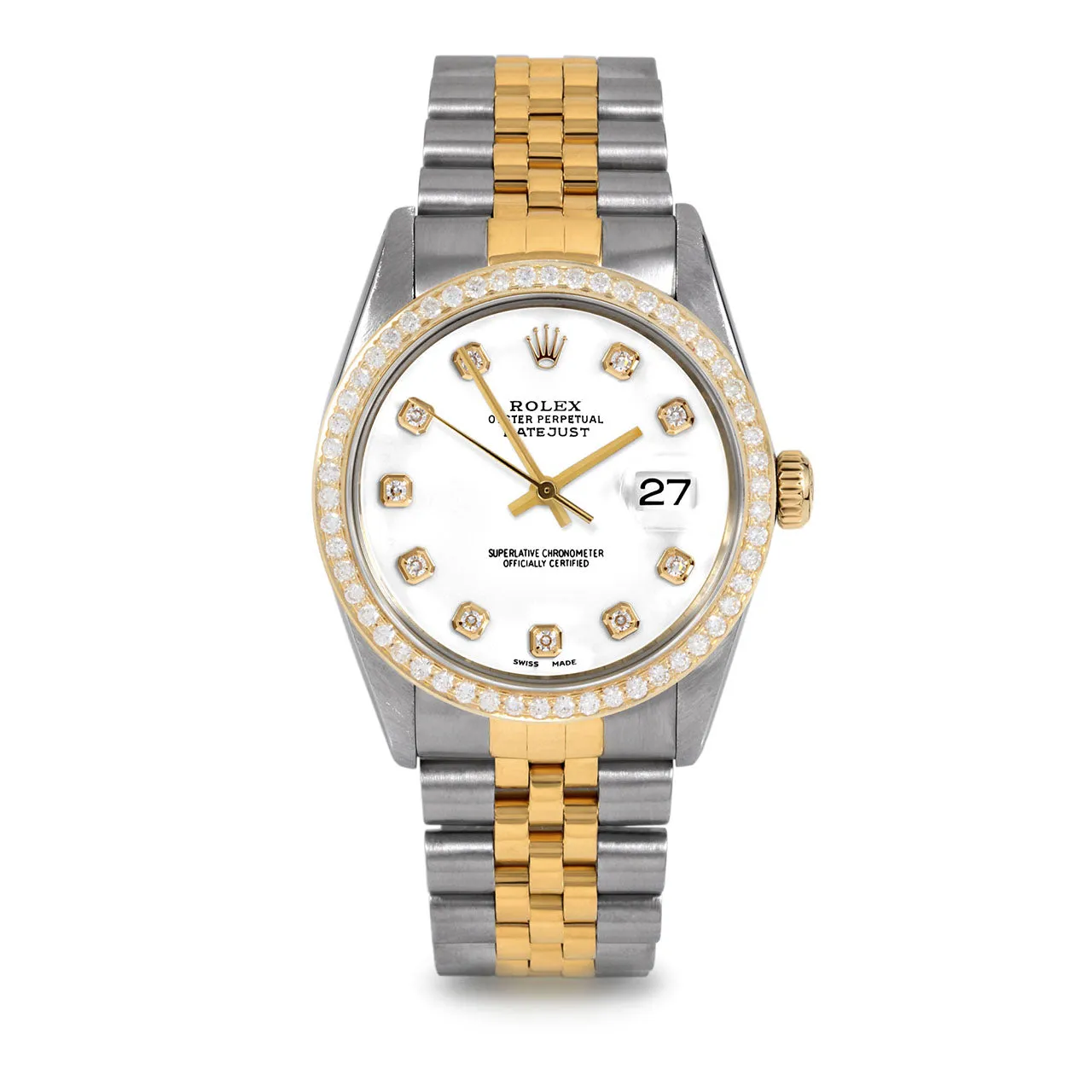 Rolex Datejust 36mm | 16013-WHT-DIA-AM-BDS-JBL