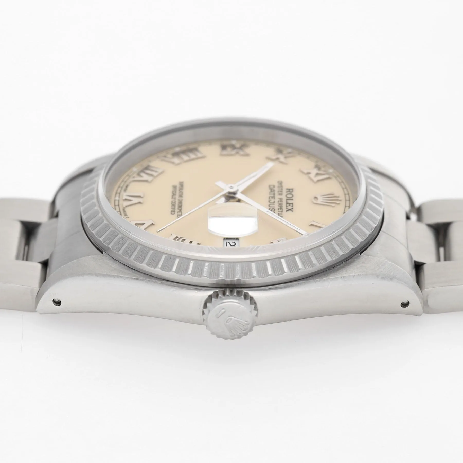 Rolex Datejust Cream Dial ref 16220 Box and Paper Set