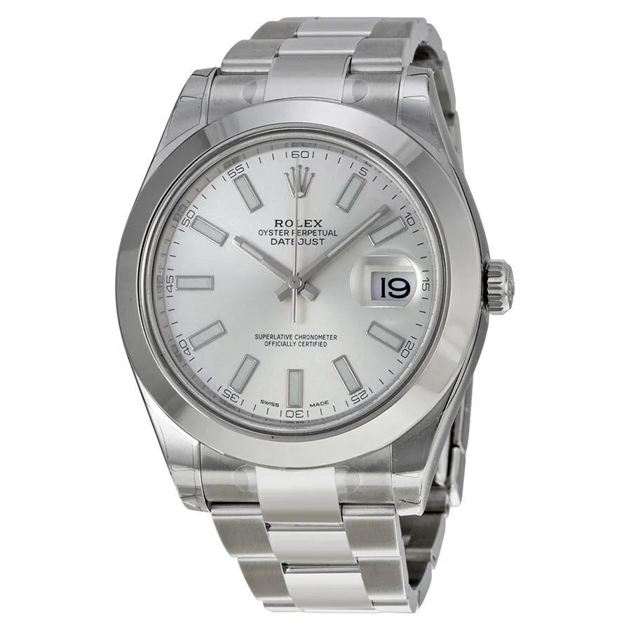 Rolex Datejust II Silver Dial Stainless Steel Oyster Bracelet Automatic Men's Watch 116300SSO